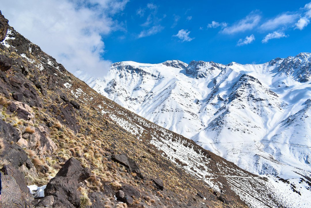 Hiking views of the High Atlas Mountains near Tacheddirt, Morocco