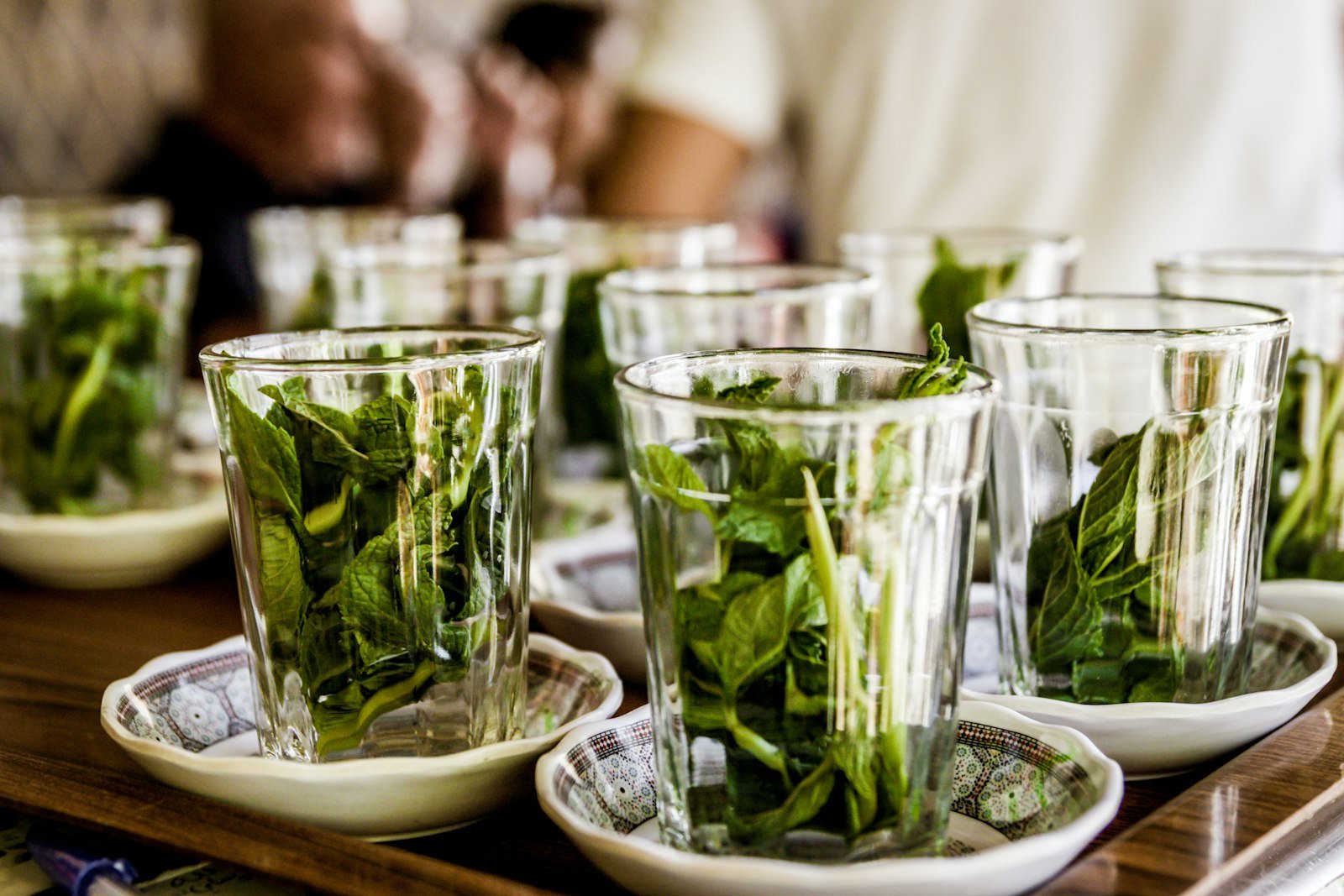 Moroccan mint tea glasses