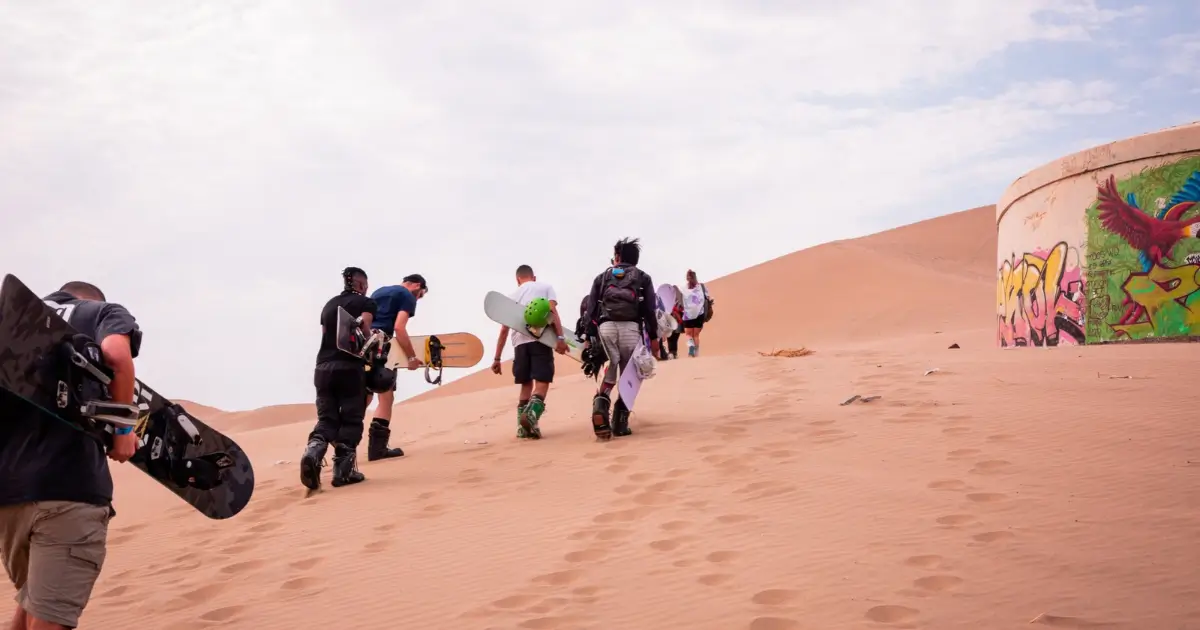 Sandboarding in Morocco